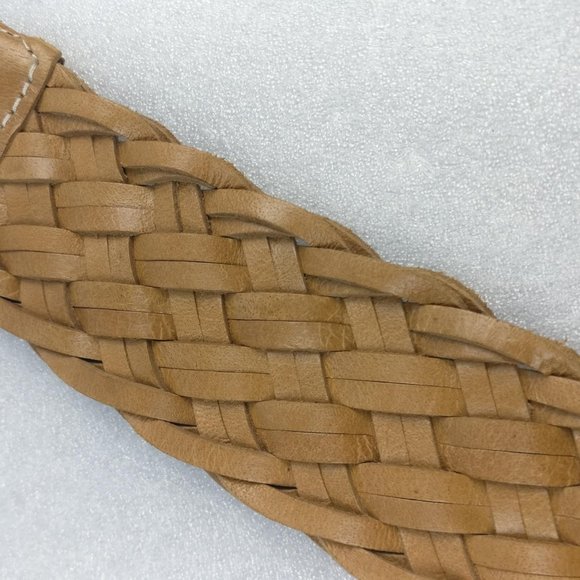 Handmade  Woven 100%Leather western Rodeo belt CAMEL TAN  41", PERFECT highwaist - Picture 6 of 7